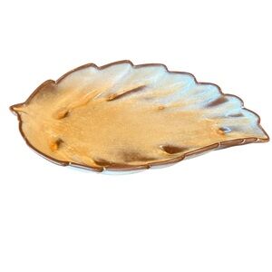 Vintage Frankoma Pottery Leaf Shaped Dish 226